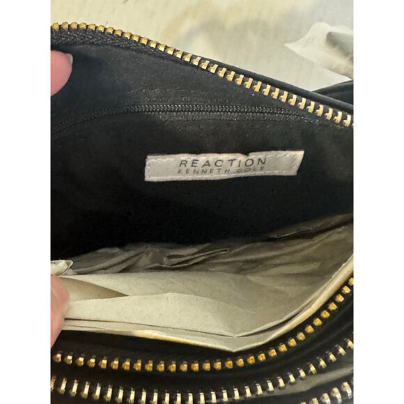 Reaction Kenneth Cole Black Studded Crossbody Bag Purse New - Picture 4 of 7